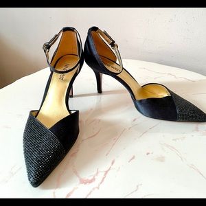 Nine West ‘Knowledge’ Shimmer Stone/Satin Pumps